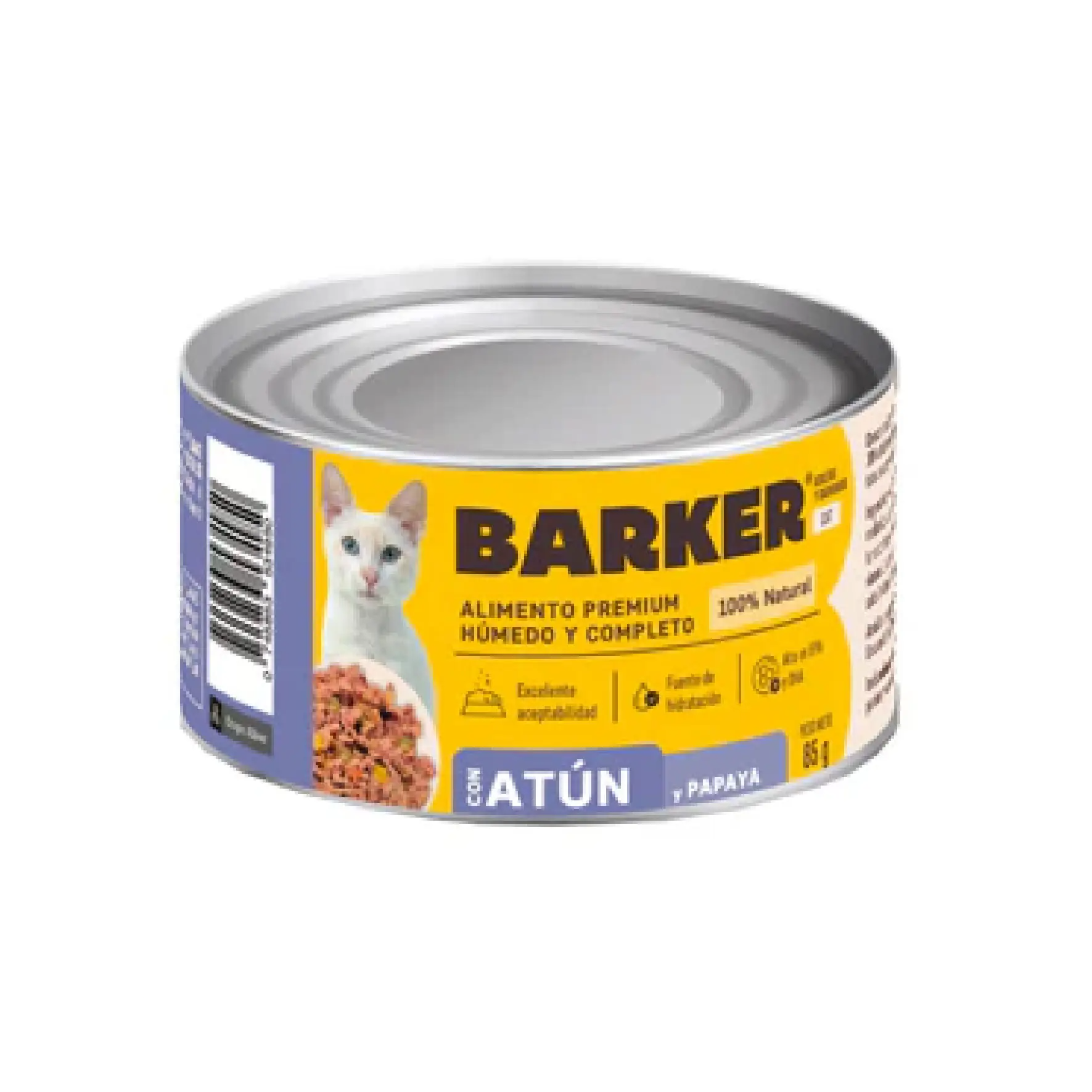 Lata Barker Gatos – Atún y Papaya 85gr